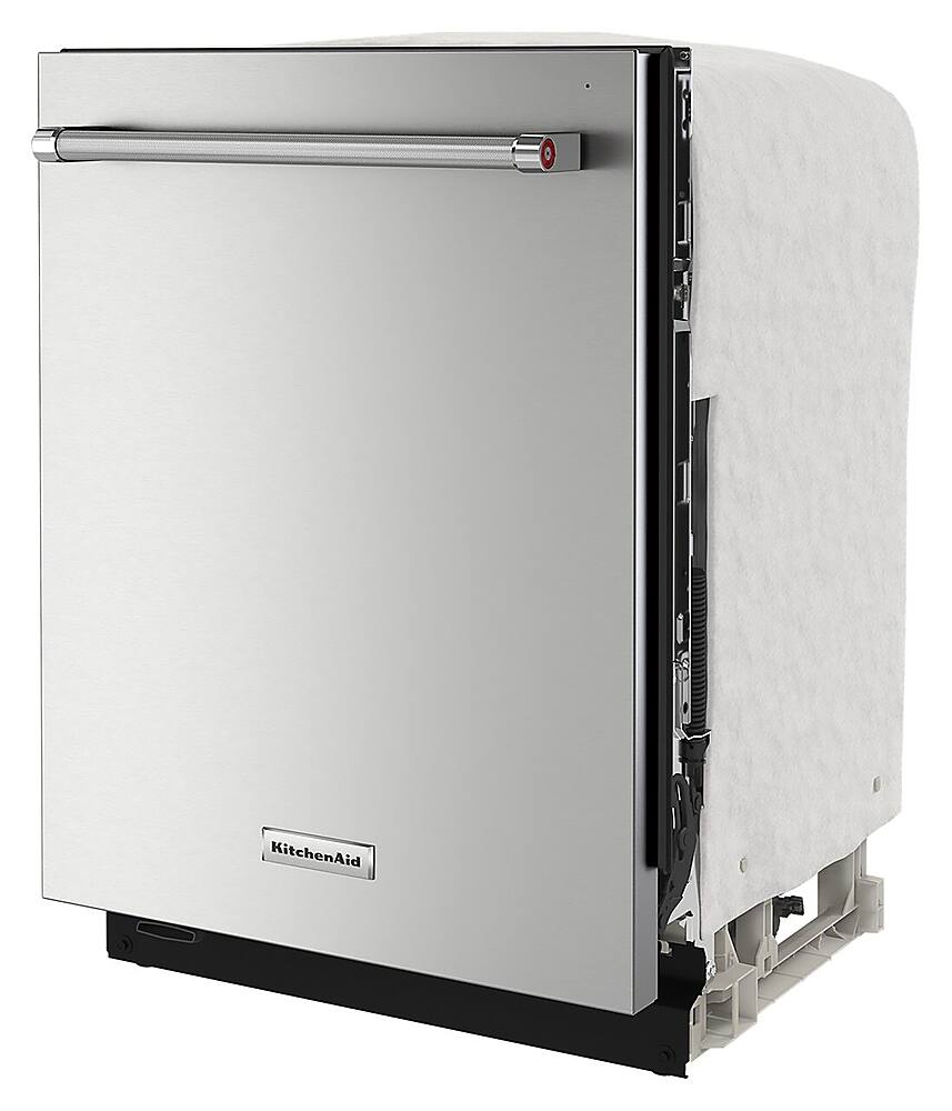 Alt View 13. KitchenAid - Top Control Built-In Dishwasher with Stainless Steel Tub, 3rd Rack, 44dBA - Stainless steel.