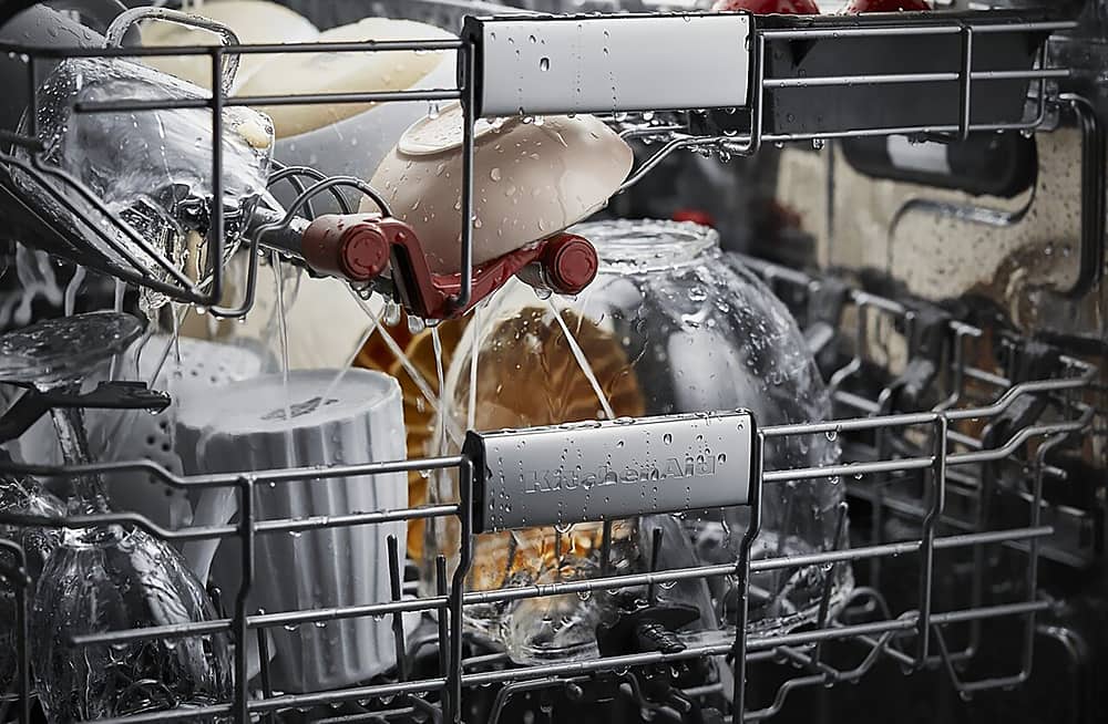 Alt View 15. KitchenAid - Top Control Built-In Dishwasher with Stainless Steel Tub, 3rd Rack, 44dBA - Stainless steel.