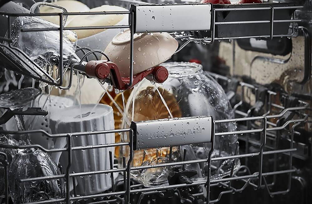 Alt View 15. KitchenAid - Top Control Built-In Dishwasher with Stainless Steel Tub, 3rd Rack, 44dBA - Stainless steel.