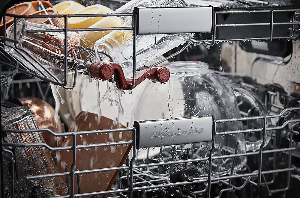 Alt View 16. KitchenAid - Top Control Built-In Dishwasher with Stainless Steel Tub, 3rd Rack, 44dBA - Stainless steel.