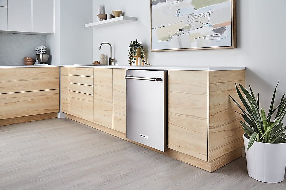 Alt View 24. KitchenAid - Top Control Built-In Dishwasher with Stainless Steel Tub, 3rd Rack, 44dBA - Stainless steel.