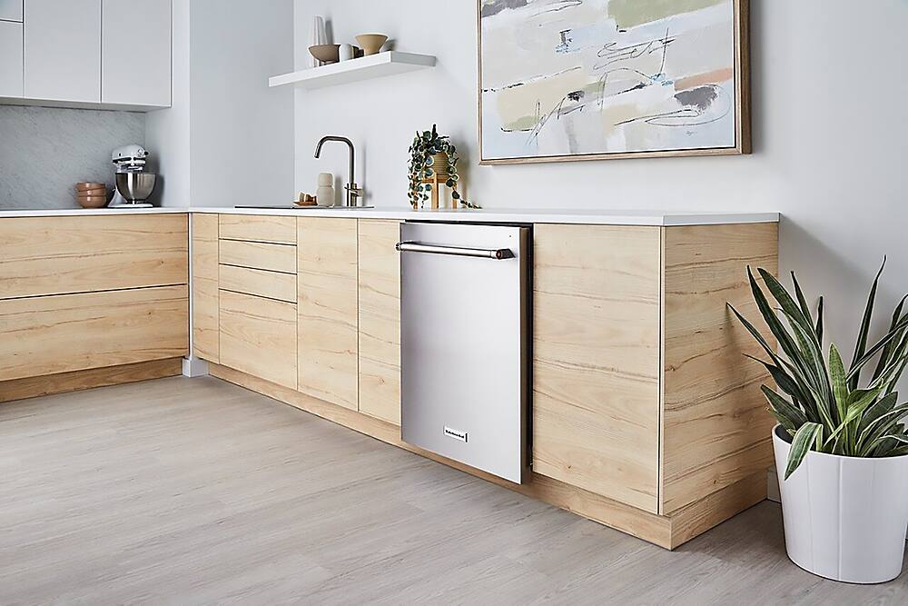 Alt View 24. KitchenAid - Top Control Built-In Dishwasher with Stainless Steel Tub, 3rd Rack, 44dBA - Stainless steel.