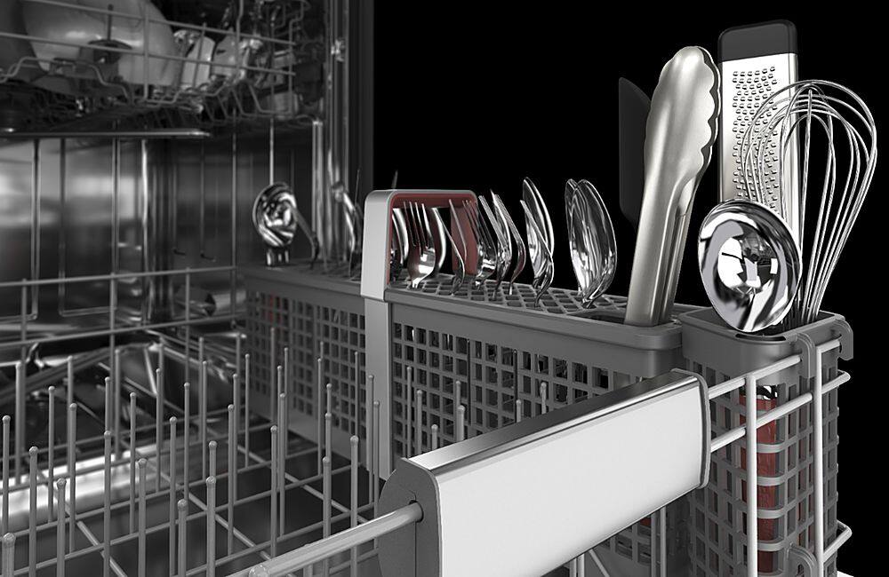 Alt View 24. KitchenAid - Top Control Built-In Dishwasher with Stainless Steel Tub, 3rd Rack, 44dBA - Stainless steel.