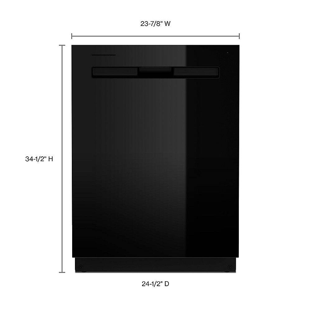 Alt View 11. Maytag - Top Control Built-In Dishwasher with Stainless Steel Tub, Dual Power Filtration, 3rd Rack, 47dBA - Black.