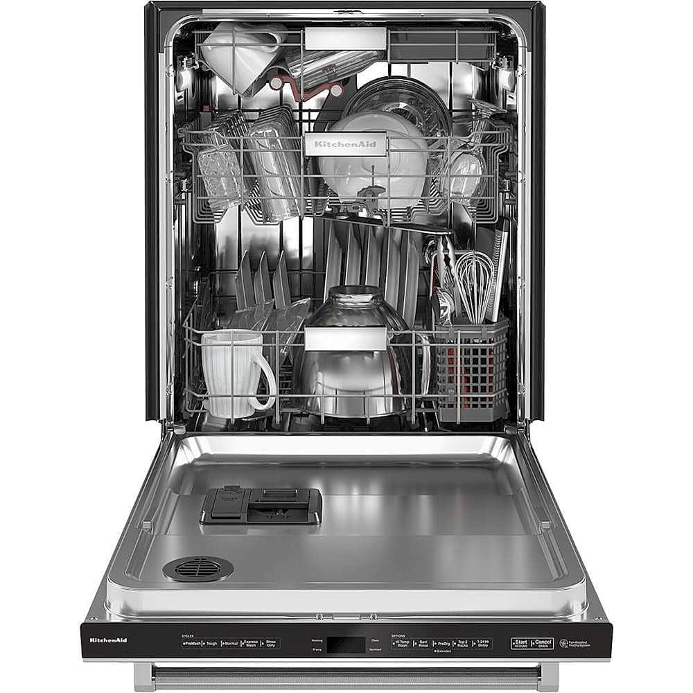 Alt View 11. KitchenAid - 24" Top Control Built-In Dishwasher with Stainless Steel Tub, FreeFlex and LED Interior Lighting, 3rd Rack, 44dBA - Stainless Steel.