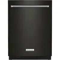 KitchenAid - 24" Top Control Built-In Stainless Steel Tub Dishwasher with 3rd Rack, Third Rack Wash Jets, 44 dBA - Black Stainless Steel - Front_Zoom