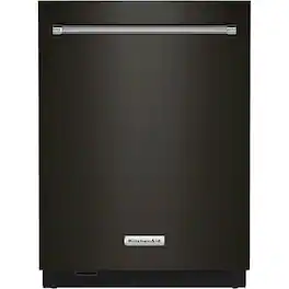 KitchenAid - 24" Top Control Built-In Stainless Steel Tub Dishwasher with 3rd Rack, Third Rack Wash Jets, 44 dBA - Black Stainless Steel