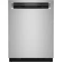 KitchenAid - 24" Top Control Built-in Tub Dishwasher with 3rd Rack, 360 Max Jets, 44 dBA - Stainless Steel - Front_Zoom