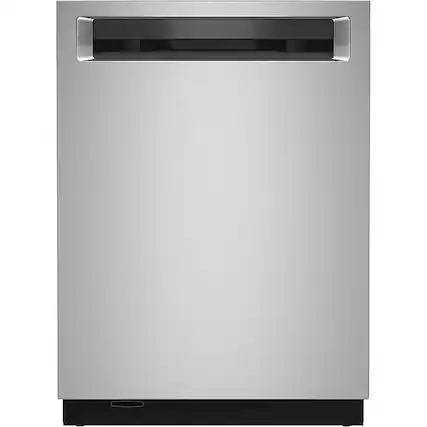 Front. KitchenAid - 24" Top Control Built-in Stainless Steel Tub Dishwasher with FreeFlex Third Rack and 44dBA - Stainless Steel.