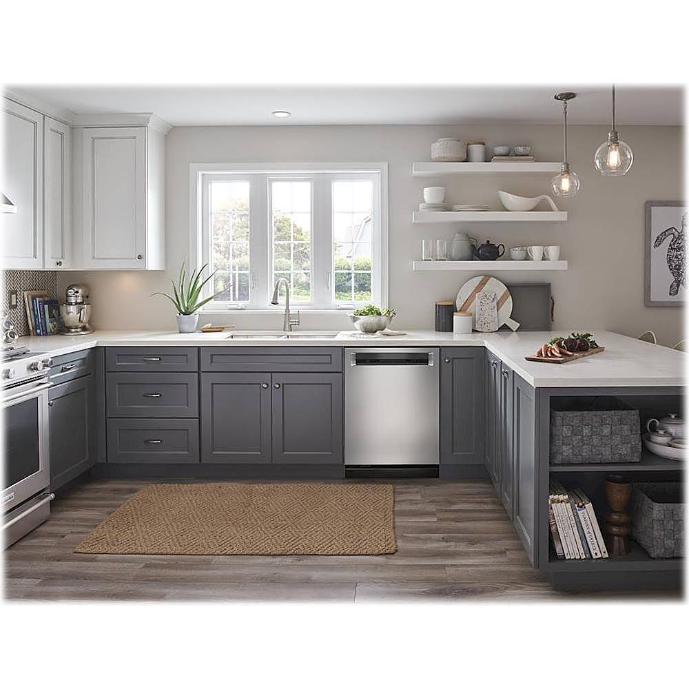 Alt View 19. KitchenAid - 24" Top Control Built-in Stainless Steel Tub Dishwasher with FreeFlex Third Rack and 44dBA - Stainless Steel.