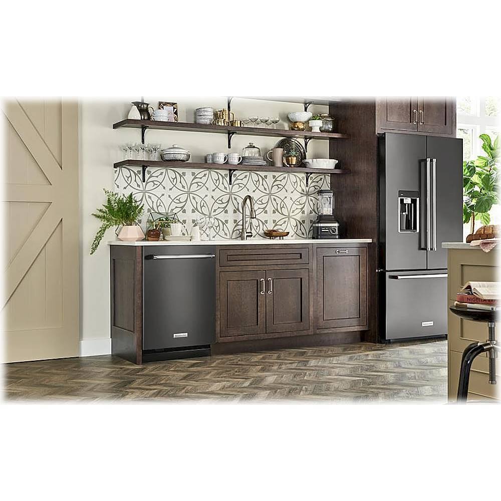 Alt View 17. KitchenAid - Top Control Built-In Dishwasher with Stainless Steel Tub, FreeFlex Third Rack, 44dBA - Black Stainless With PrintShield Finish.