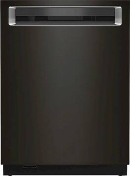 KitchenAid - 24" Top Control Built-In Stainless Steel Tub Dishwasher with 3rd Rack, 360 Max Jets, 44 dBA - Black Stainless Steel