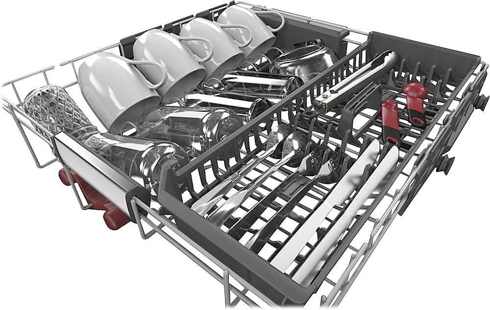 Alt View 11. KitchenAid - Top Control Built-In Dishwasher with Stainless Steel Tub, FreeFlex 3rd Rack, 44dBA - Black Stainless.