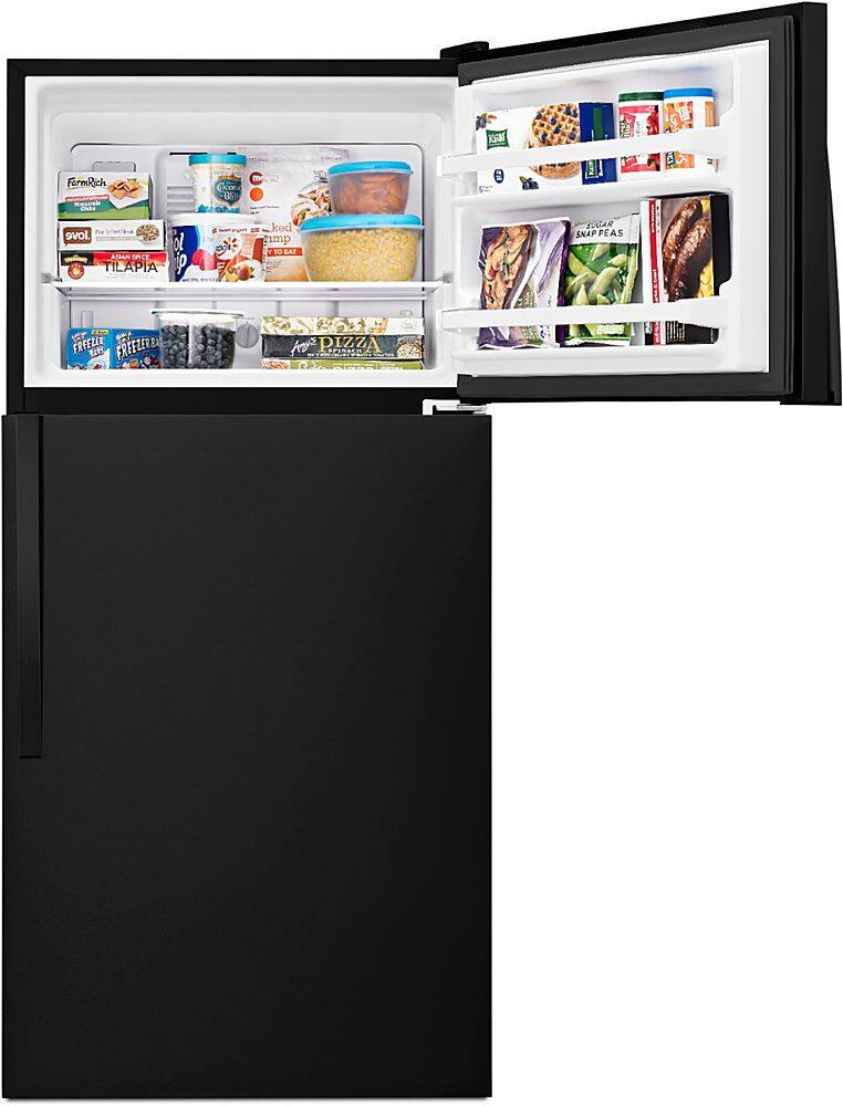 Alt View 2. Whirlpool - 18.3 Cu. Ft. Top-Freezer Refrigerator - Black.