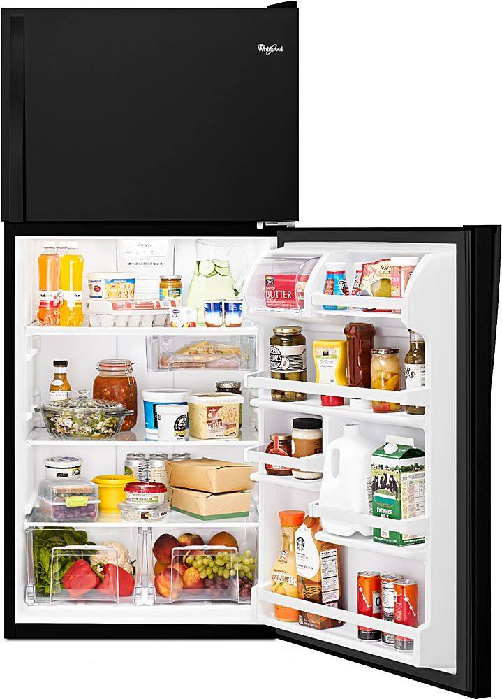 Alt View 4. Whirlpool - 18.3 Cu. Ft. Top-Freezer Refrigerator - Black.