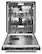 Angle. KitchenAid - Top Control Built-In Dishwasher with Stainless Steel Tub, FreeFlex Third Rack, 44dBA - Stainless Steel.