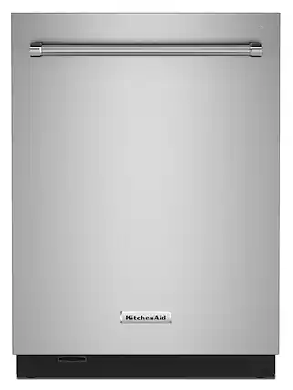 Front. KitchenAid - Top Control Built-In Dishwasher with Stainless Steel Tub, FreeFlex Third Rack, 44dBA - Stainless Steel.
