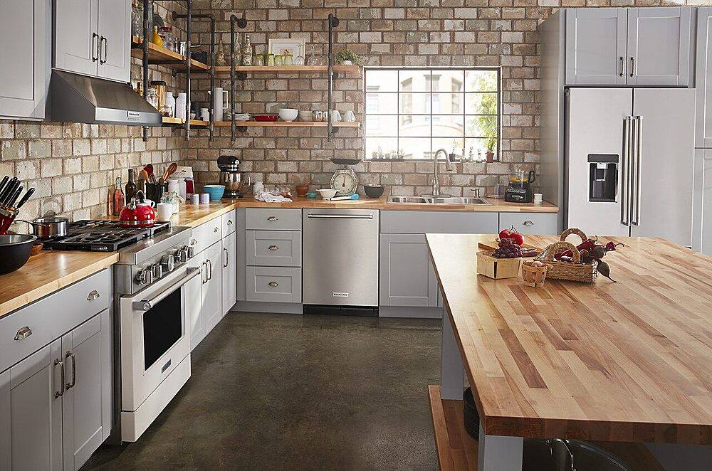 Alt View 22. KitchenAid - Top Control Built-In Dishwasher with Stainless Steel Tub, FreeFlex Third Rack, 44dBA - Stainless Steel.