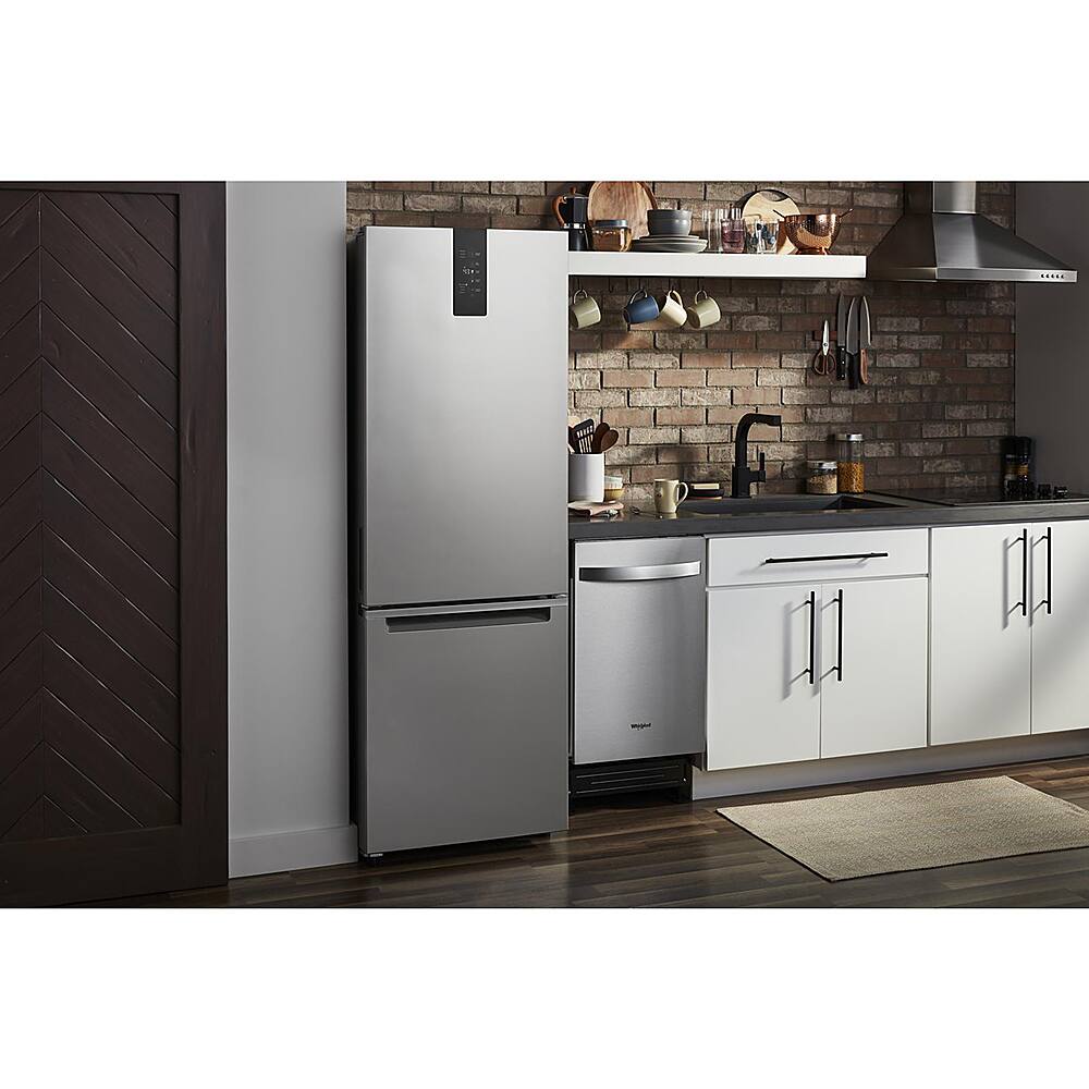 Alt View 12. Whirlpool - 12.7 Cu. Ft. Bottom-Freezer Counter-Depth Refrigerator - Fingerprint Resistant Stainless Steel.
