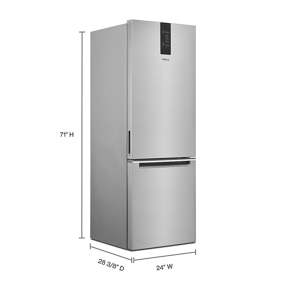 Alt View 1. Whirlpool - 12.7 Cu. Ft. Bottom-Freezer Counter-Depth Refrigerator - Fingerprint Resistant Stainless Steel.