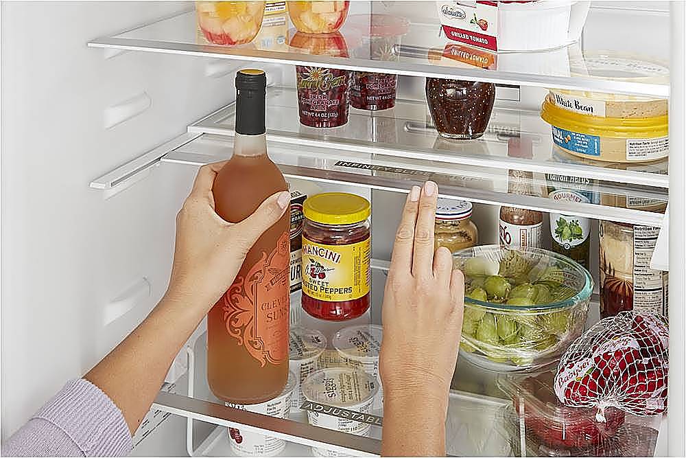 Alt View 11. Whirlpool - 12.7 Cu. Ft. Bottom-Freezer Counter-Depth Refrigerator - Fingerprint Resistant Black Stainless.