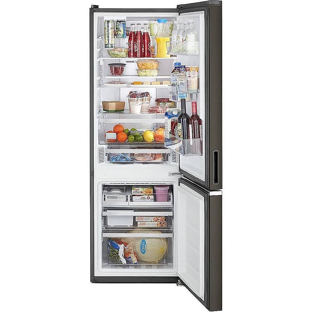 Alt View 1. Whirlpool - 12.7 Cu. Ft. Bottom-Freezer Counter-Depth Refrigerator - Fingerprint Resistant Black Stainless.