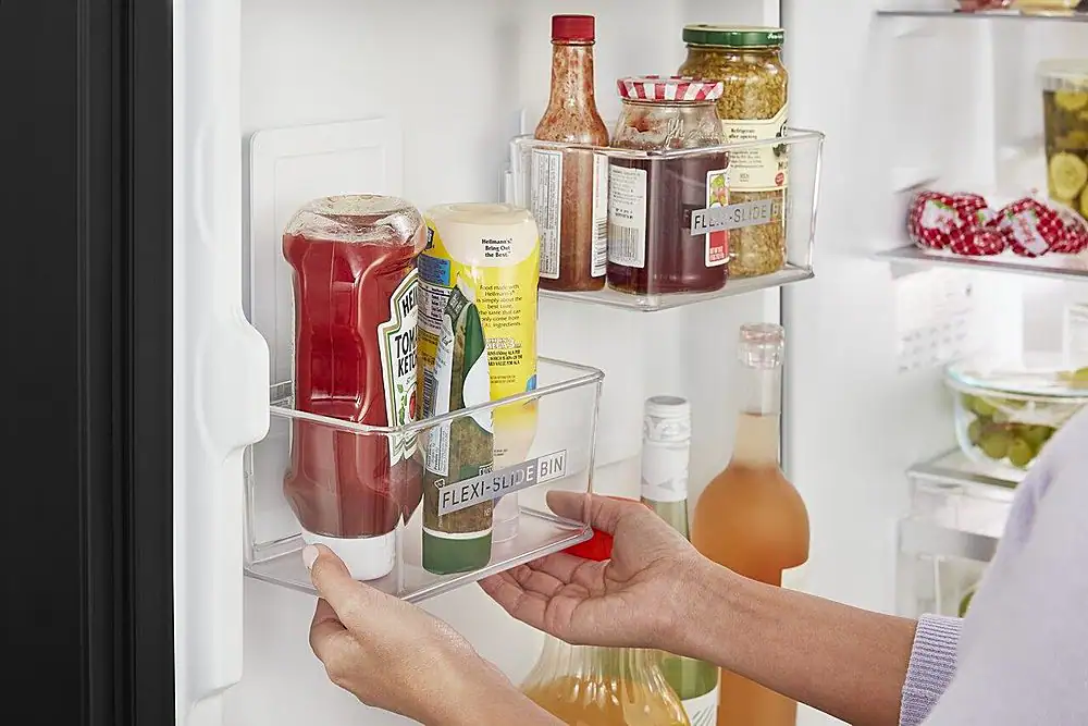 Alt View 12. Whirlpool - 12.7 Cu. Ft. Bottom-Freezer Counter-Depth Refrigerator - Black.