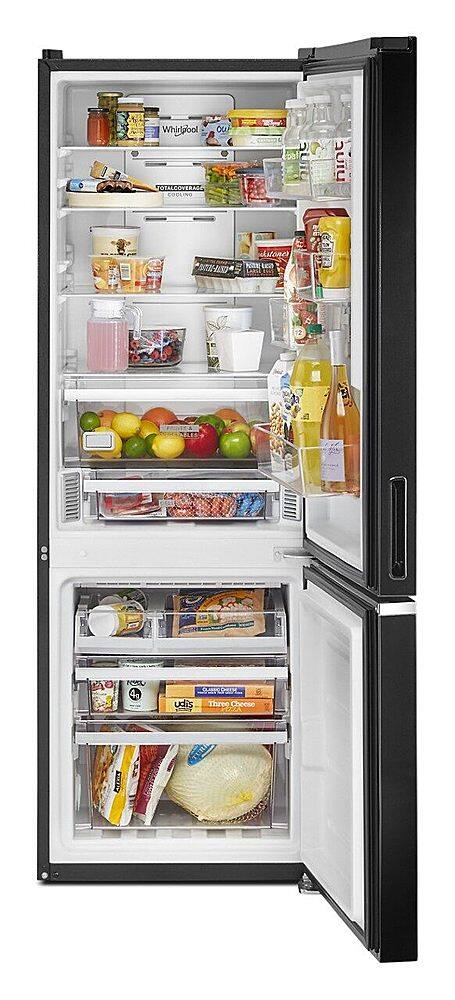 Alt View 2. Whirlpool - 12.7 Cu. Ft. Bottom-Freezer Counter-Depth Refrigerator - Black.