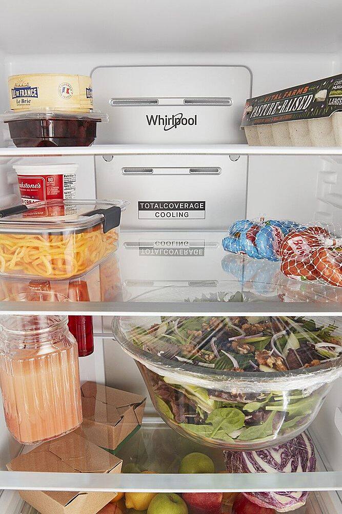 Alt View 12. Whirlpool - 12.7 Cu. Ft. Bottom-Freezer Counter-Depth Refrigerator - White.