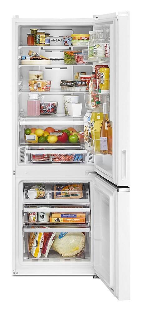 Alt View 2. Whirlpool - 12.7 Cu. Ft. Bottom-Freezer Counter-Depth Refrigerator - White.