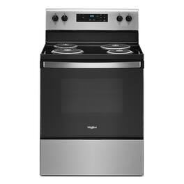 Whirlpool - 4.8 Cu. Ft. Freestanding Electric Range with Keep Warm Setting - Stainless Steel