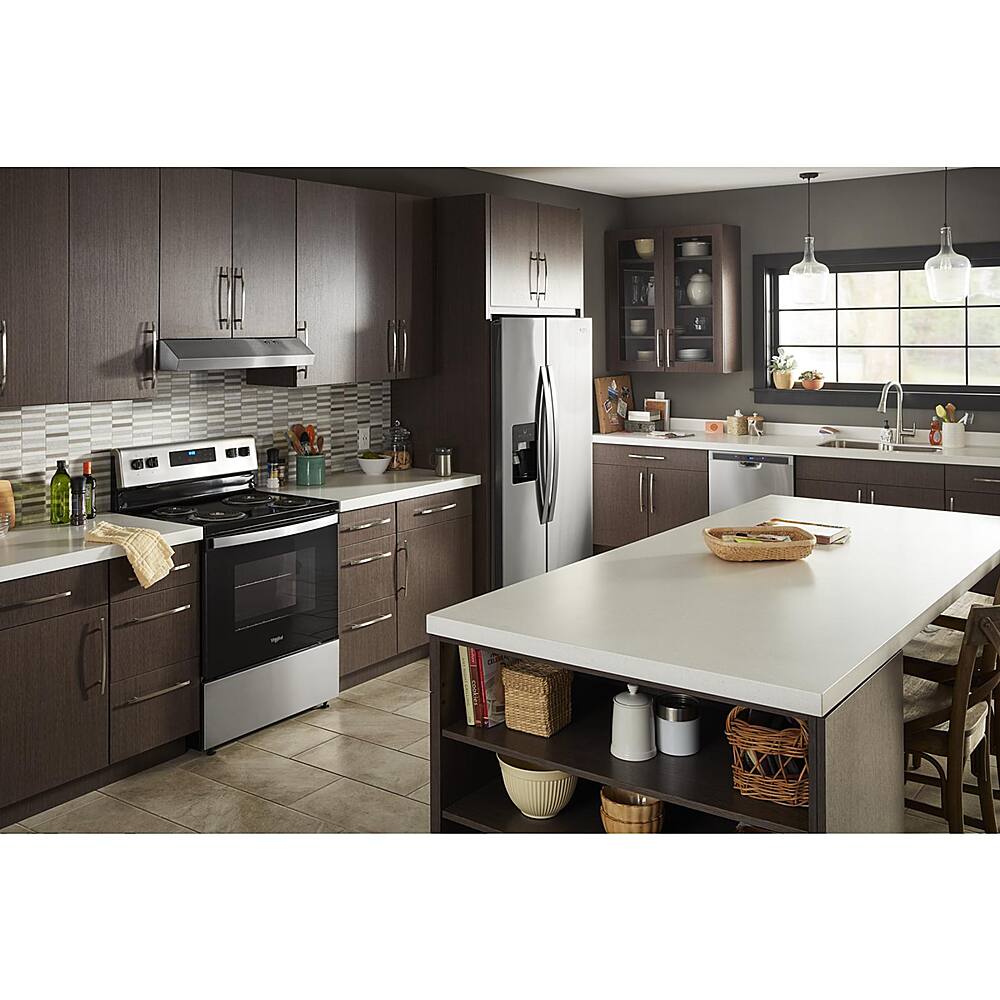 Alt View 14. Whirlpool - 4.8 Cu. Ft. Freestanding Electric Range with Keep Warm Setting - Stainless steel.