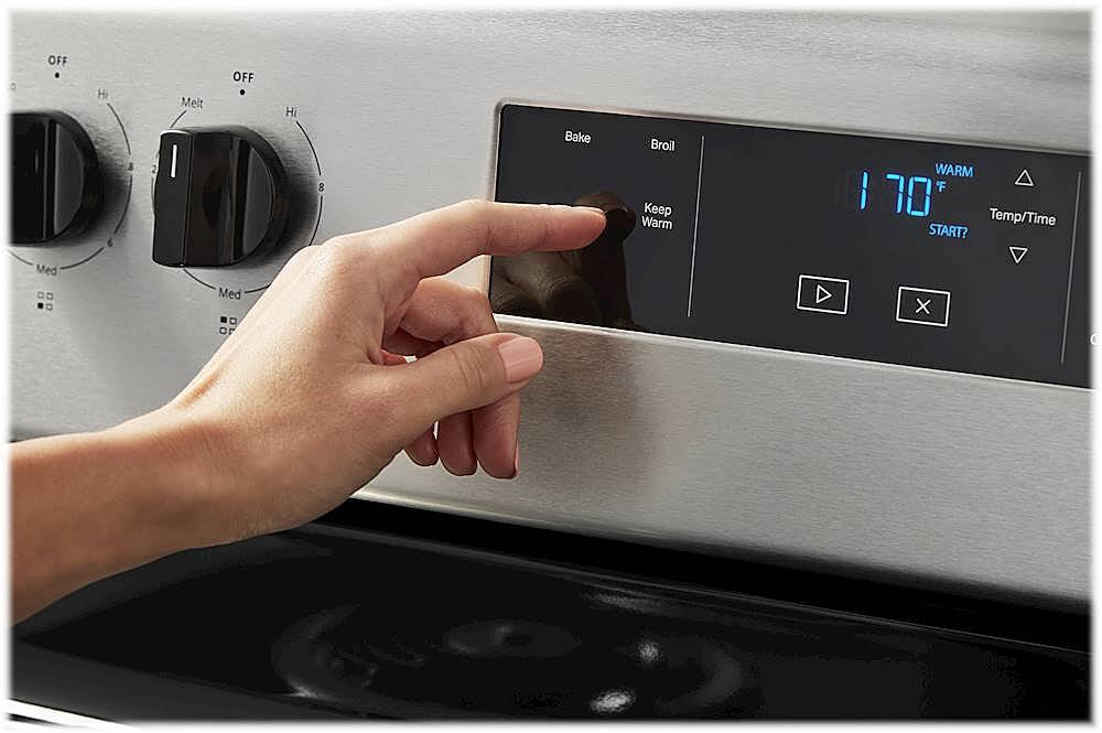 Alt View 15. Whirlpool - 4.8 Cu. Ft. Freestanding Electric Range with Keep Warm Setting - Stainless steel.