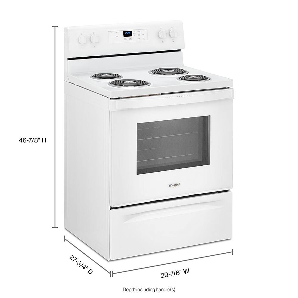 Alt View 1. Whirlpool - 4.8 Cu. Ft. Freestanding Electric Range with Keep Warm Setting - White.
