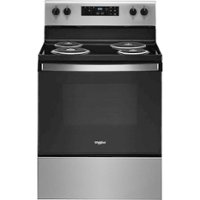 Whirlpool - 4.8 Cu. Ft. Freestanding Electric Range with Self-Cleaning and Keep Warm Setting - Stainless Steel - Front_Zoom