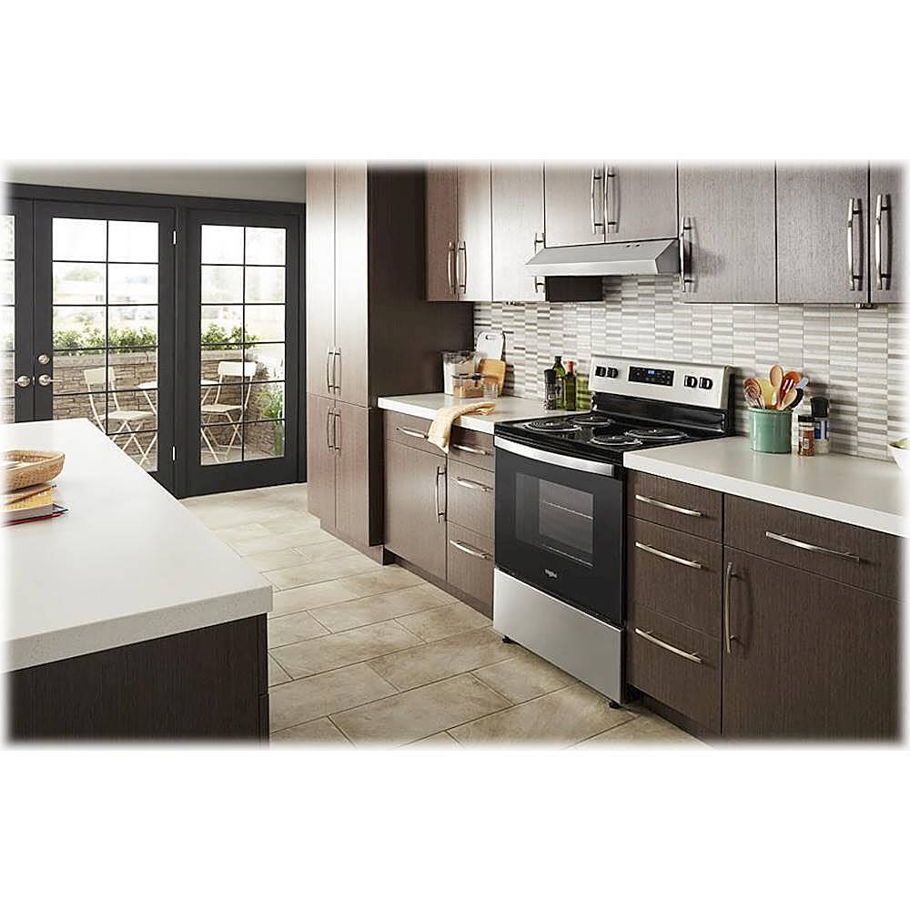 Alt View 15. Whirlpool - 4.8 Cu. Ft. Freestanding Electric Range with Self-Cleaning and Keep Warm Setting - Stainless steel.