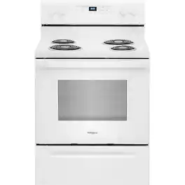 Whirlpool - 4.3 Cu. Ft. Freestanding Electric Range with Self-Cleaning and Keep Warm Setting - White