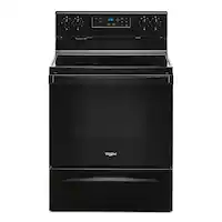 Whirlpool - 5.3 Cu. Ft. Freestanding Electric Range with Keep Warm Setting - Black - Front_Zoom