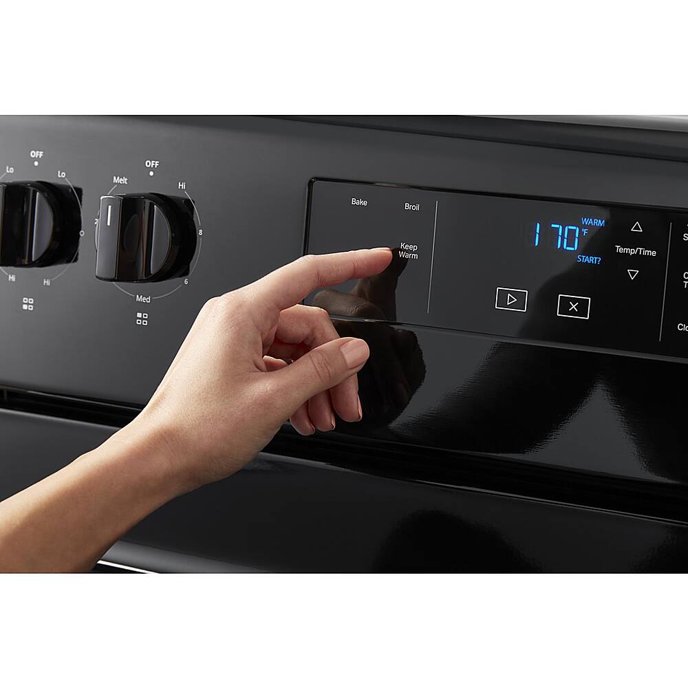 Alt View 13. Whirlpool - 5.3 Cu. Ft. Freestanding Electric Range with Keep Warm Setting - Black.