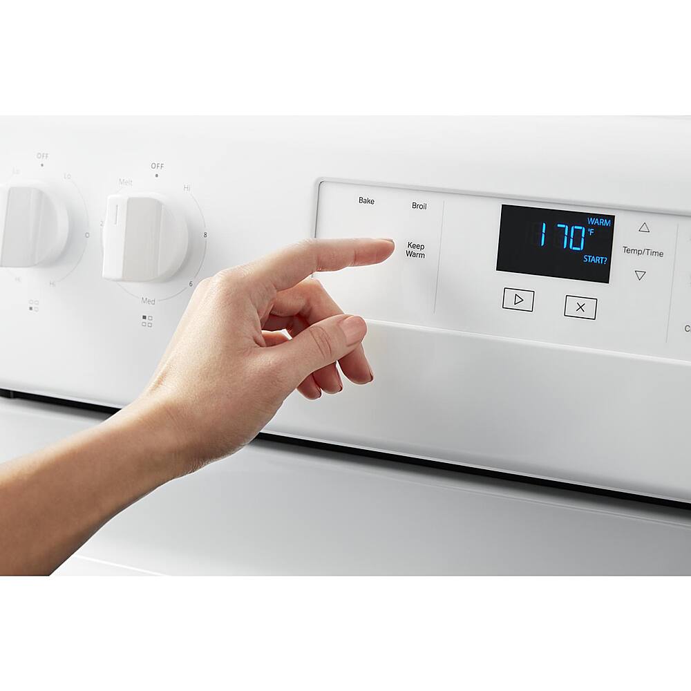 Alt View 13. Whirlpool - 5.3 Cu. Ft. Freestanding Electric Range with Keep Warm Setting - White.