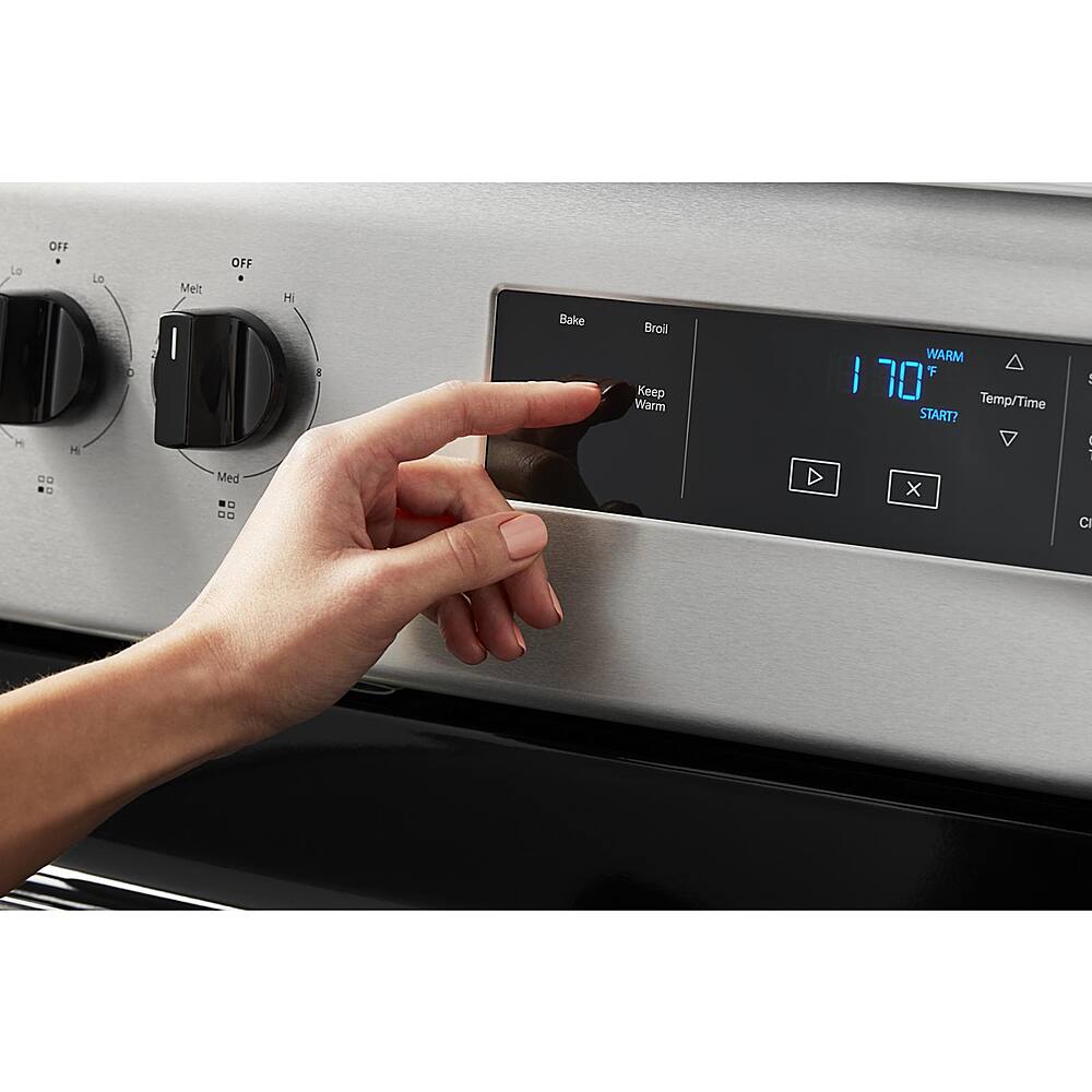Alt View 14. Whirlpool - 5.3 Cu. Ft. Freestanding Electric Range with Keep Warm Setting - Stainless steel.