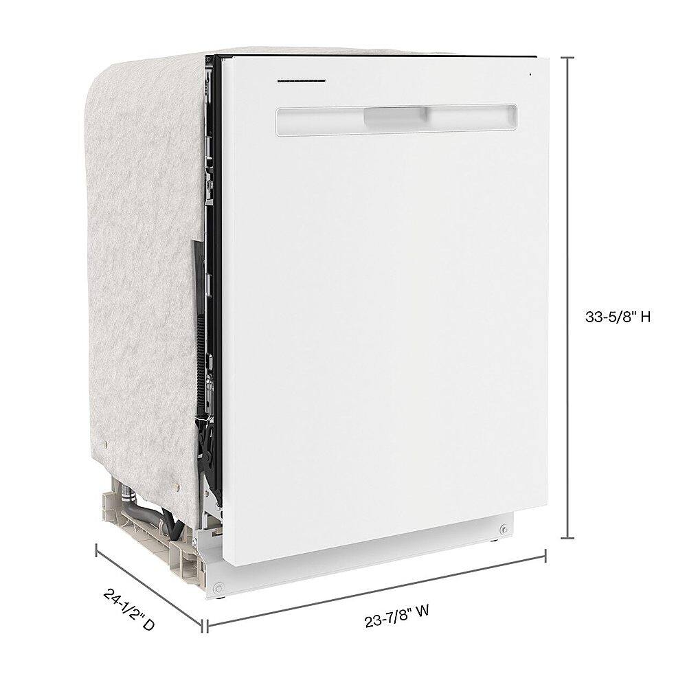 Alt View 11. Maytag - Top Control Built-In Dishwasher with Stainless Steel Tub, Dual Power Filtration, 3rd Rack, 47dBA - White.