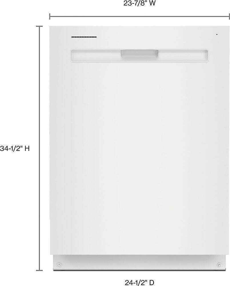 Alt View 23. Maytag - Top Control Built-In Dishwasher with Stainless Steel Tub, Dual Power Filtration, 3rd Rack, 47dBA - White.