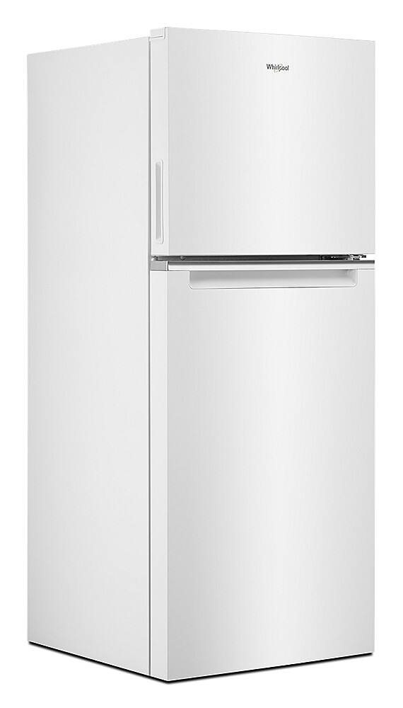 Left. Whirlpool - 11.6 Cu. Ft. Top-Freezer Counter-Depth Refrigerator with Infinity Slide Shelf - White.