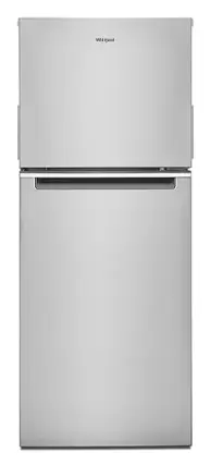 Front. Whirlpool - 11.6 Cu. Ft. Top-Freezer Counter-Depth Refrigerator with Infinity Slide Shelf - Fingerprint Resistant Stainless Finish.