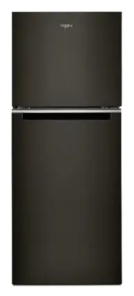 Front. Whirlpool - 11.6 Cu. Ft. Top-Freezer Counter-Depth Refrigerator with Infinity Slide Shelf - Fingerprint Resistant Black Stainless.
