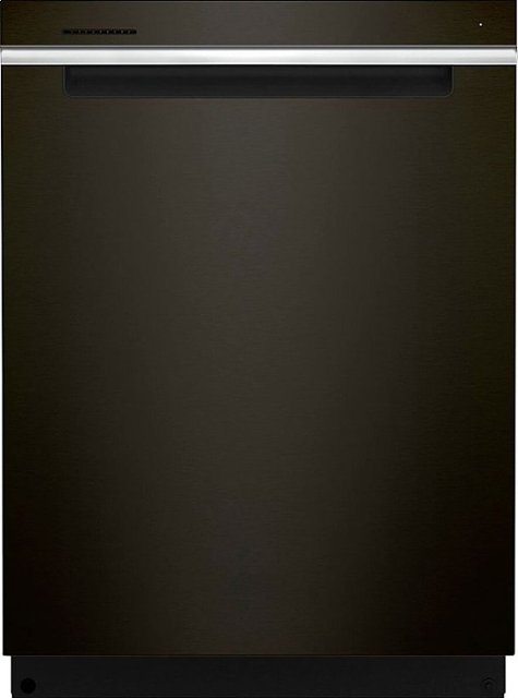 Front. Whirlpool - 24" Top Control Built-In Dishwasher with Stainless Steel Tub, Large Capacity, 3rd Rack, 47 dBA - Black stainless steel.