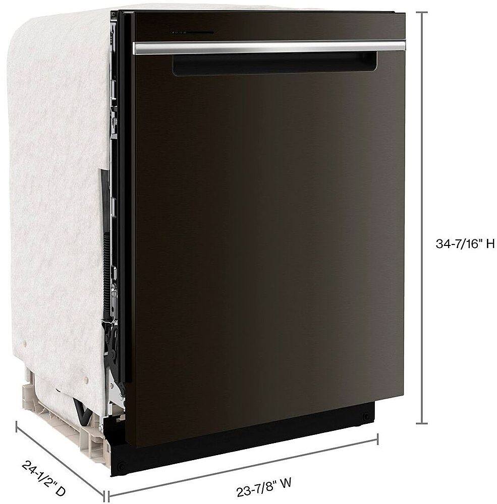 Alt View 16. Whirlpool - 24" Top Control Built-In Dishwasher with Stainless Steel Tub, Large Capacity, 3rd Rack, 47 dBA - Black stainless steel.