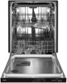 Alt View 1. Whirlpool - 24" Top Control Built-In Dishwasher with Stainless Steel Tub, Large Capacity, 3rd Rack, 47 dBA - Black stainless steel.