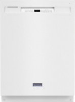 Maytag - 24" Front Control Built-In Dishwasher with Stainless Steel Tub, Dual Power Filtration, 50 dBA - White - Front_Zoom